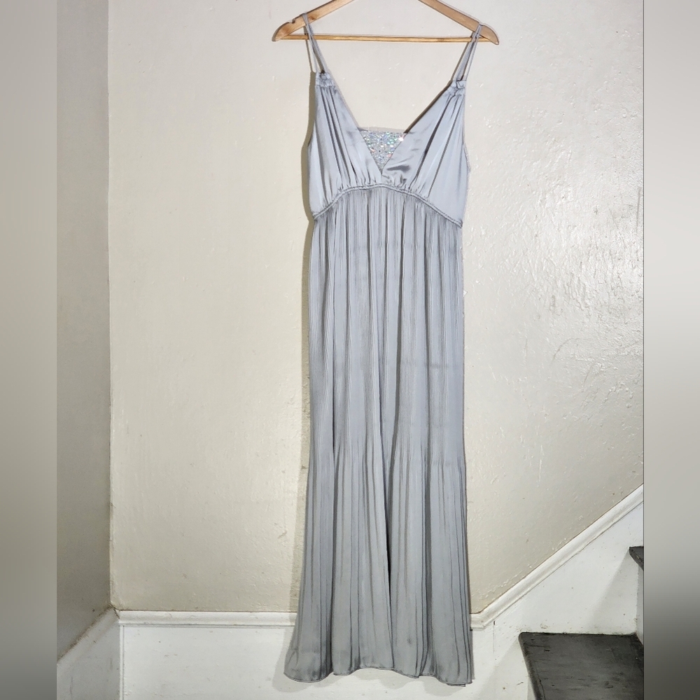 Zara Elegant Gray Maxi Dress